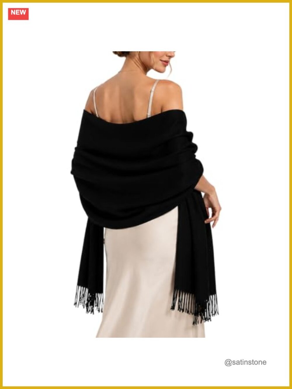 Fringe Shawl Wrap Pashmina Scarf Wedding Evening Oversized